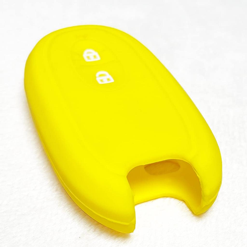 [IKT] Silicone Cover for Suzuki Car Smart Key 2 Buttons Yellow / Wagon R