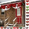 90x45cm Christmas Bunting Fan Flag Polyester Hanging Fan-shaped Flag Banner Snowman with Metal Grommet