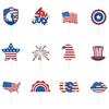 Usa Day Independence Flag Cake Insert Card For Party Table Dessert Decoration