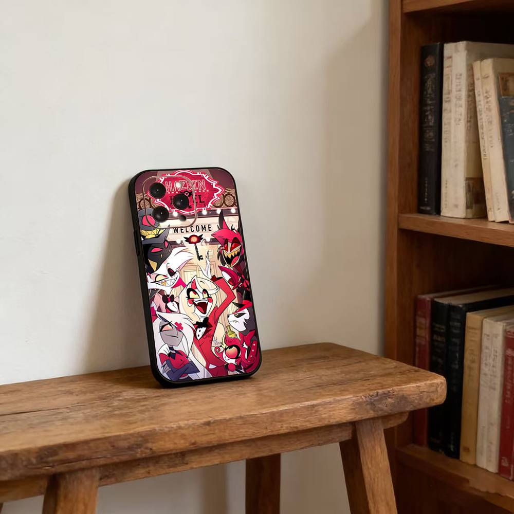 H-Hazbin H-Hotel Phone Case For iPhone17,16,15,14,13,12,11 Plus,Pro Magnetic For Magsafe Wireless Charging