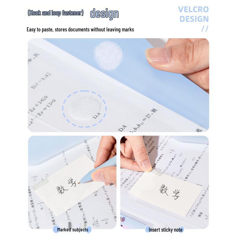 A4 Loose-Leaf File Bag for Documents and Test Papers