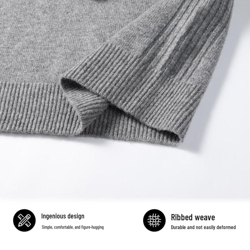 Snowflying Women's Pure Wool Half-High Collar Sweater