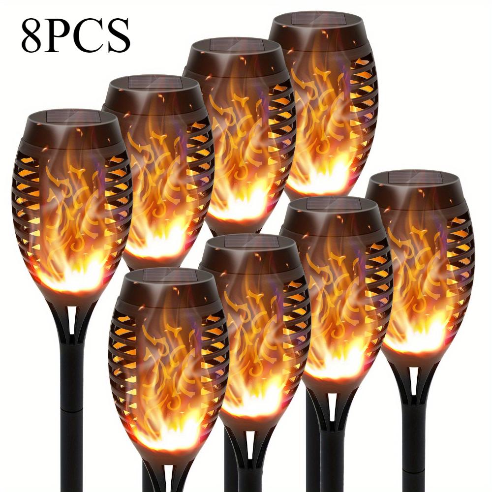 4/6/8/12 Solcellelys utendørs med blinking, vanntette LED-lys for hager, camping, fester, hager, Halloween, automatisk bryter