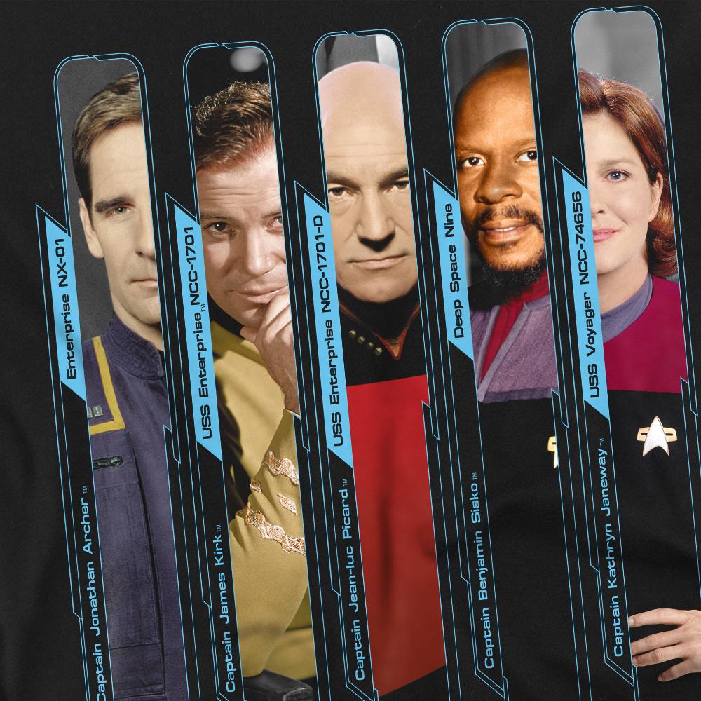 Star Trek Unisex Adult The Captains T-Shirt