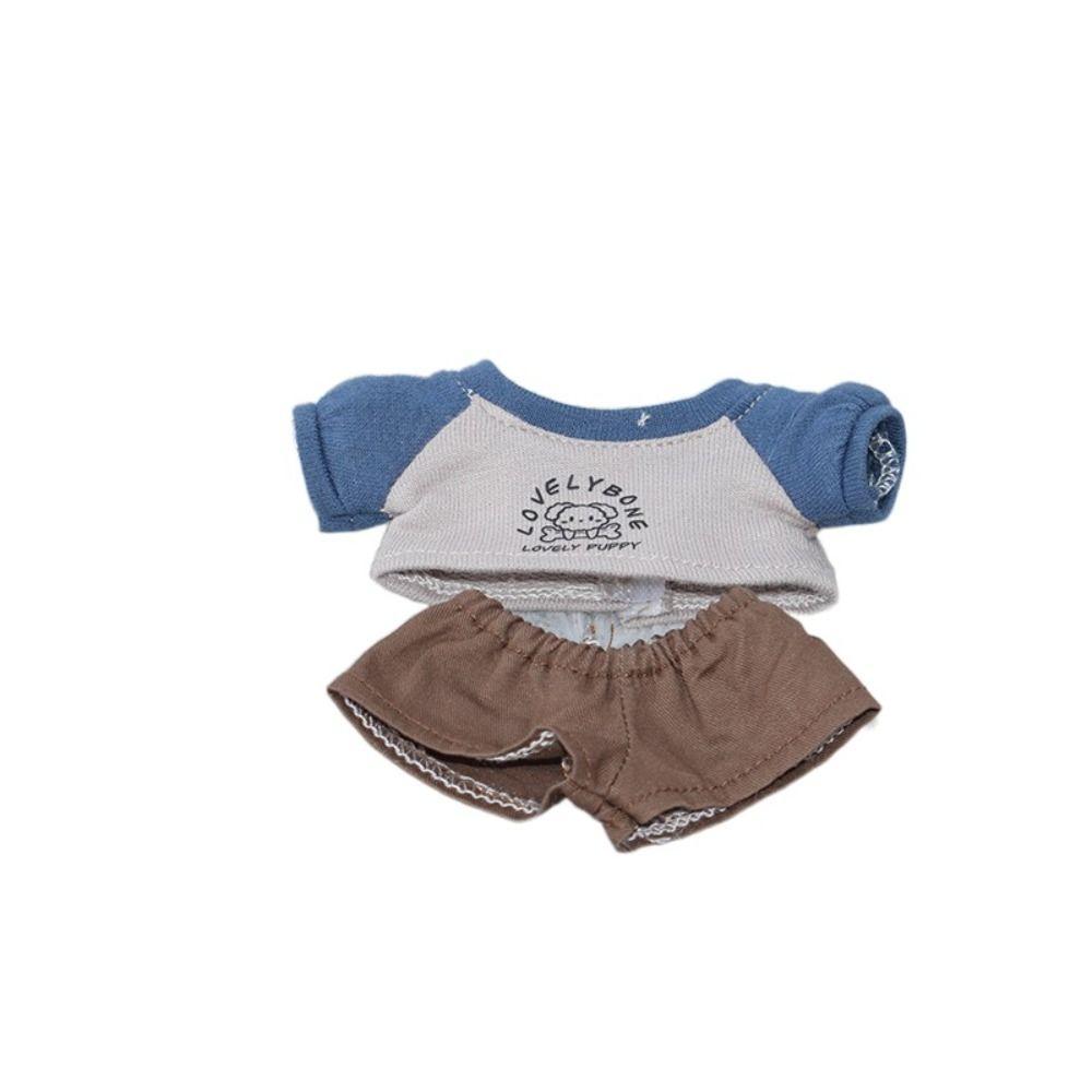 

Cute Puppy 17cm Cotton Doll s Clothes Bodysuit Plush Dolls Clothes Children Gift Style F