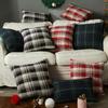Multiple Sizes Throw Pillowcover Classic Cushion Cover Soft Christmas Plaid Pillowcase Sofa/Bed