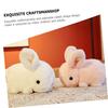 LIFKOME Fluffy Plush Rabbit Stuffed Animal Toy for and Pink Pillow, Birthdays, Celebrations, Christmas, 20cm,