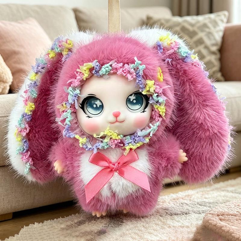 Trendy Cute Long-Eared Plush Doll Keychain