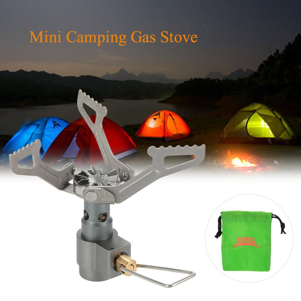 25 г Сверхлегкая мини-карманная цельная горелка для приготовления пищи на открытом воздухе из титанового сплава, складная газовая плита для кемпинга 2700 Вт