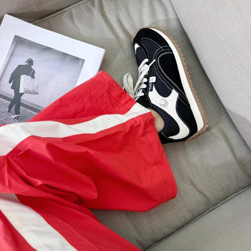 Leather Mesh Forrest Gump Shoes Women's 2025 Autumn New Korean Version Breathable Feet Small Versatile Non-slip Sports and Leisure Shoes