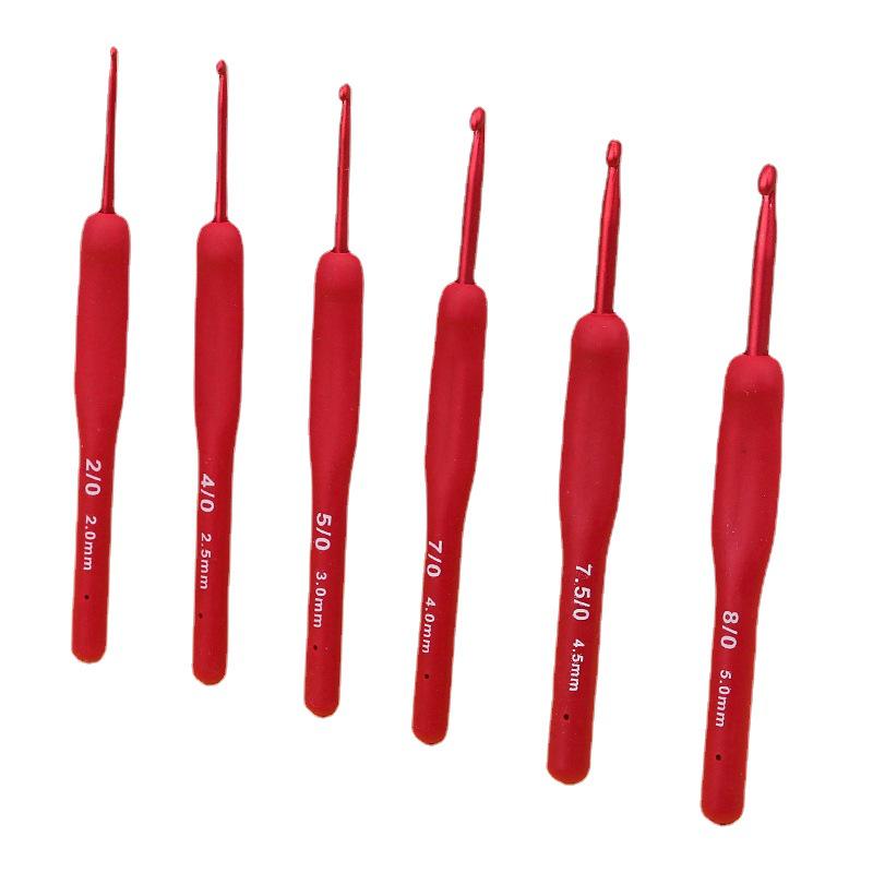 Stainless Steel Non-Slip Crochet Hook Set for DIY Knitting and Beginners