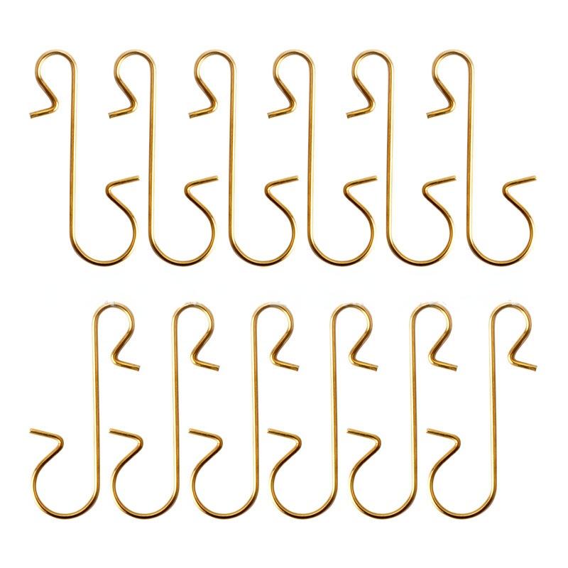 50/100Pcs S-Shaped Christmas Hook DIY Xmas Tree Pendant Christmas Decoration Doll Hook For Home Party Baby Bedroom Accessories
