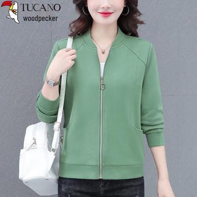 Woodpecker Damen Lässige Leichte Baseballjacke für Frühling/Herbst