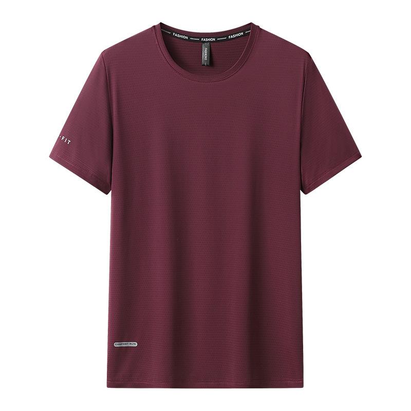 T-shirt da uomo a maniche corte atletiche ad asciugatura rapida, traspiranti, magliette da allenamento per corsa, elasticizzate, estive, casual, traspiranti, girocollo, top