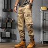 Men's Summer American Retro Loose Straight Overalls with Wide Leg Cuffs