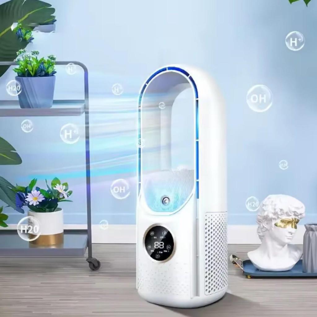 USB Bladeless Cool Mist Air Conditioner Fan & Humidifier for Home/Dorm