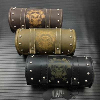 Wasserdichte Leder-Motorrad-Gabeltasche, Satteltaschen, schwarze Lenkertasche, Motorrad-Elektrofahrrad
