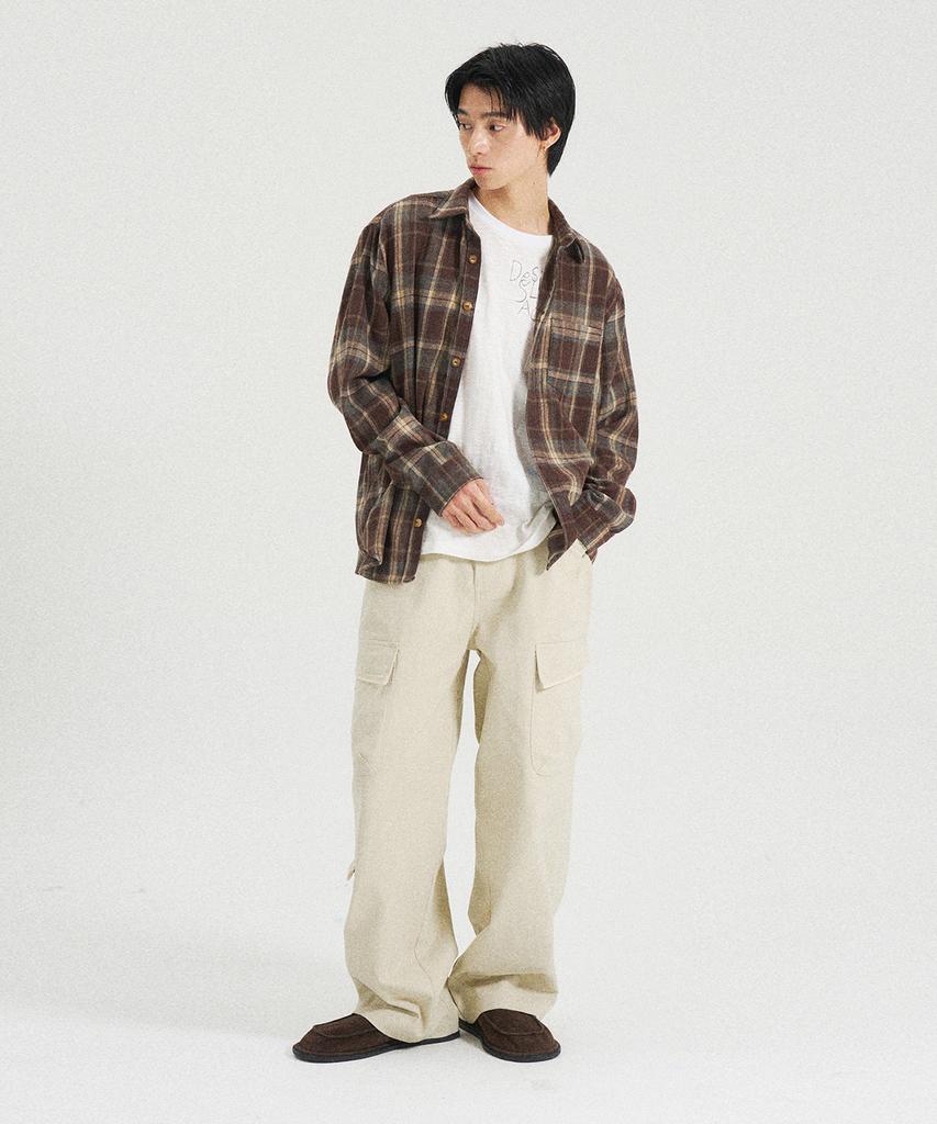 SLOWACID Oblique Pocket Cargo Pants [Ivory]