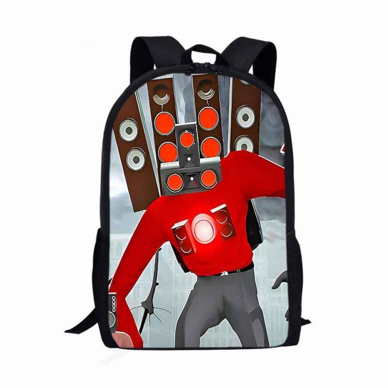Lightweight Kids School Backpack Boys Girls Anti-Strain Ergonomic Design Cartoon Print Oxford Fabric Bag Elementary