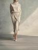 Autumn/Winter Women's Suede Plush Loose Solid Color Batwing Sleeve Skirt Set