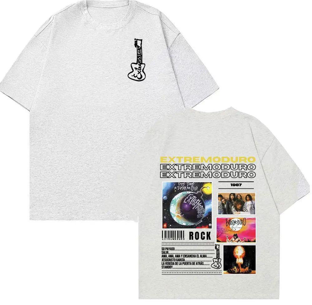 Fashion Retro Short Sleeve EXTREMODURO Tour  Men Women Fashion Vintage Short Sleeve T Shirts Pop Loose Oversized T Shirt