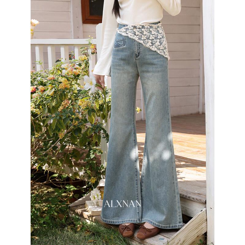 Women s Flared High-Waist Wide-Leg Jeans M