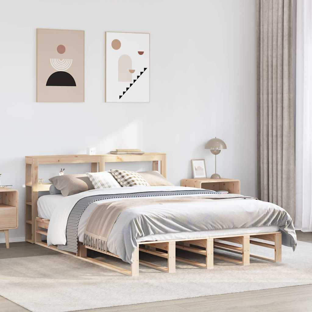 Solid Wood Bed without Mattress 120 x 190 cm Pine Wood
