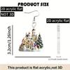 Cross-border New Product Castle Earrings 2D Acrylic Christmas Party Snow House Christmas House Christmas Tree Earrings Ornament