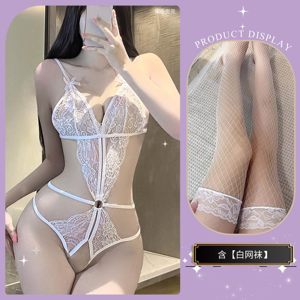 Sexy lingerie sexy lace seduction open crotch onesie women free uniform abstinence women