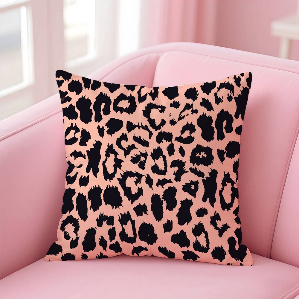 Art Leopard Print Texture Pillow Case Pattern Printing Pillowcase Living Room Sofa Cushion Cover Bedroom Room Decor