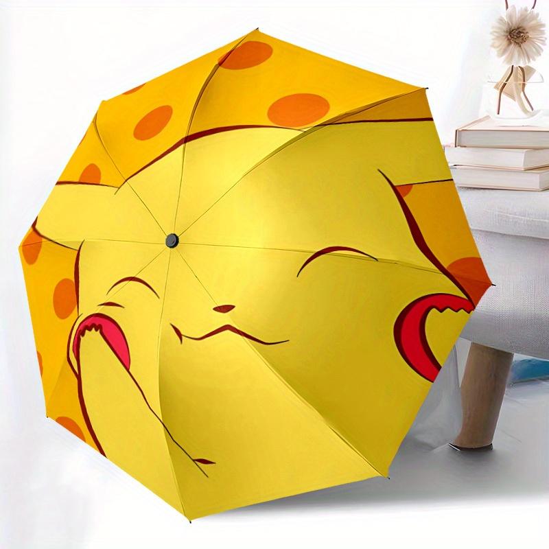 Pikach Automatic Open Umbrella Compact Foldable Design, Durable Fabric for Casual Travel Companion for Outdoor A0822004