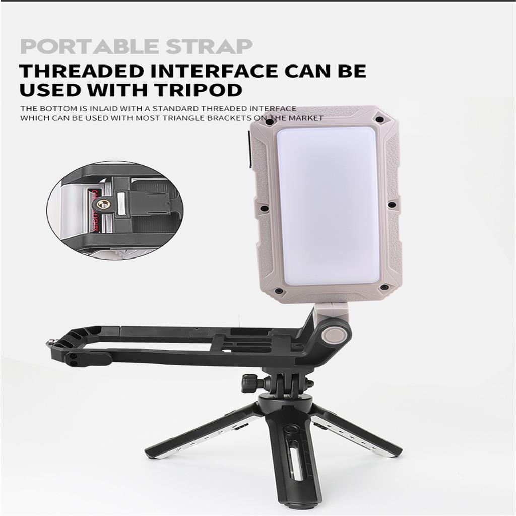 Rechargeable Work Light Portable Folding Solar Powered 360 Degree Rotation Multi-functional Flashlight