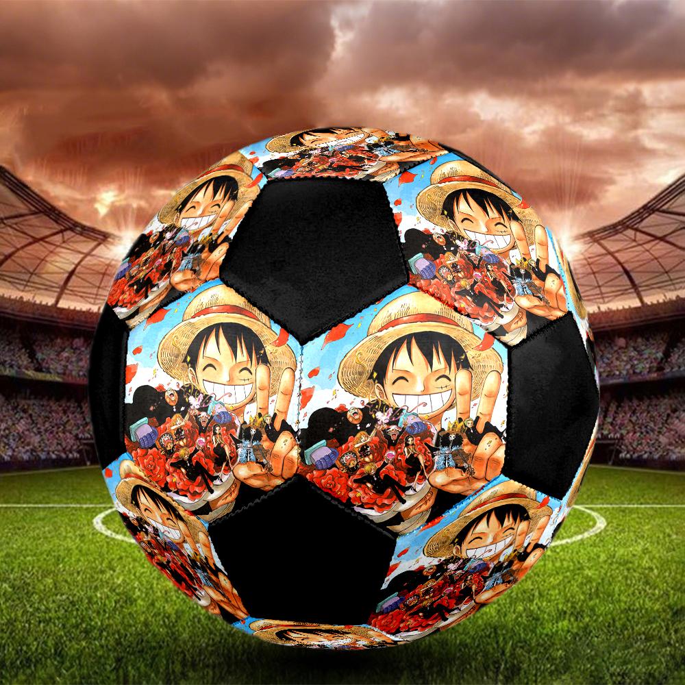 Soccer Ball Colorful Machine Stitched PVC Size 5 Team Training Competition Ready Durable High-Bounce Cool Sports Gift