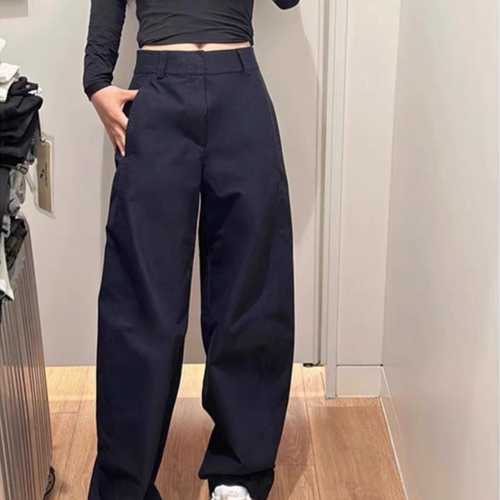 

Американские брюки кэжуал премиум-класса в стиле скимитар: Трендовый европейский дизайн с прямым кроем S Premium синий