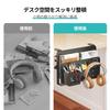 PEGZONE Desk Side Holder Storage Rack, 10kg Load Capacity, Tool-Free Clamp Installation, Easy Installation, Pegboard, Computer Rack, No Drilling Requi