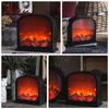 User Friendly Resin Fireplaces Decors Night Light With Warm LED Glowing Handcrafted Retro Home Accent
