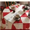 Vintage Nordic Check Tablecloth Red Green Plaid New Photo Backdrop Decor
