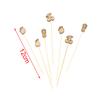 100pcs 9/12cm Bamboo Food Picks Buffet Cupcake Fruit Fork Party Cake Dessert Salad Vegetable Sticks Cocktail Toothpick Skewer