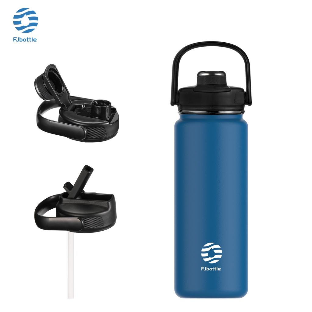 FEIJIAN Thermos Bottle with Straw Sport Stainless Steel Vacuum Flask Insulated Water Bottle with Handle Lid 950/1200ml