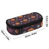 Pencil Bag Printed 300D Polyester Easy Open Zipper with Mesh Storage Layer Removable Divider and Pen Holders for Classroom Use