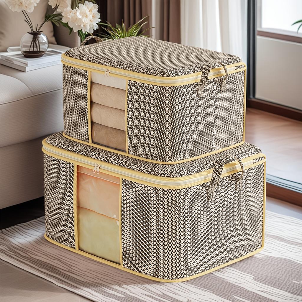 Borsa Portaoggetti in Tessuto Non Tessuto Antipolvere Organizzatore per Vestiti per Trasloco Casa Dormitorio Riutilizzabile Multifunzionale Borsa Portaoggetti con Design a Finestra