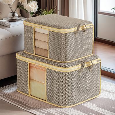 Nonwoven Tyglagringsväska Dammtät Klädförvaring För Flytt Hemmet Sovsal Återanvändbar Multifunktionell Förvaringsväska Med Fönsterdesign