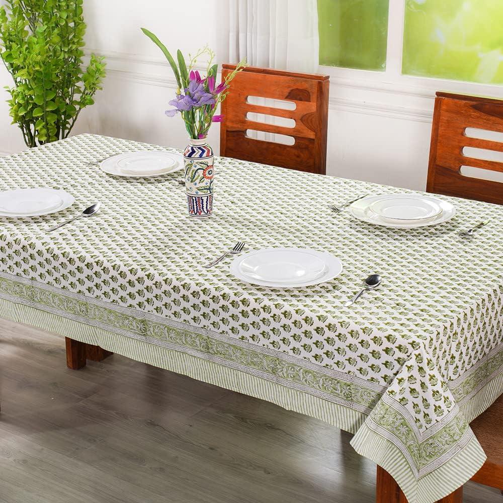 

Элегантная сине-зеленая скатерть с принтом Цветочная скатерть с листьями Водонепроницаемое украшение для семейного кухонного стола 40-70cm