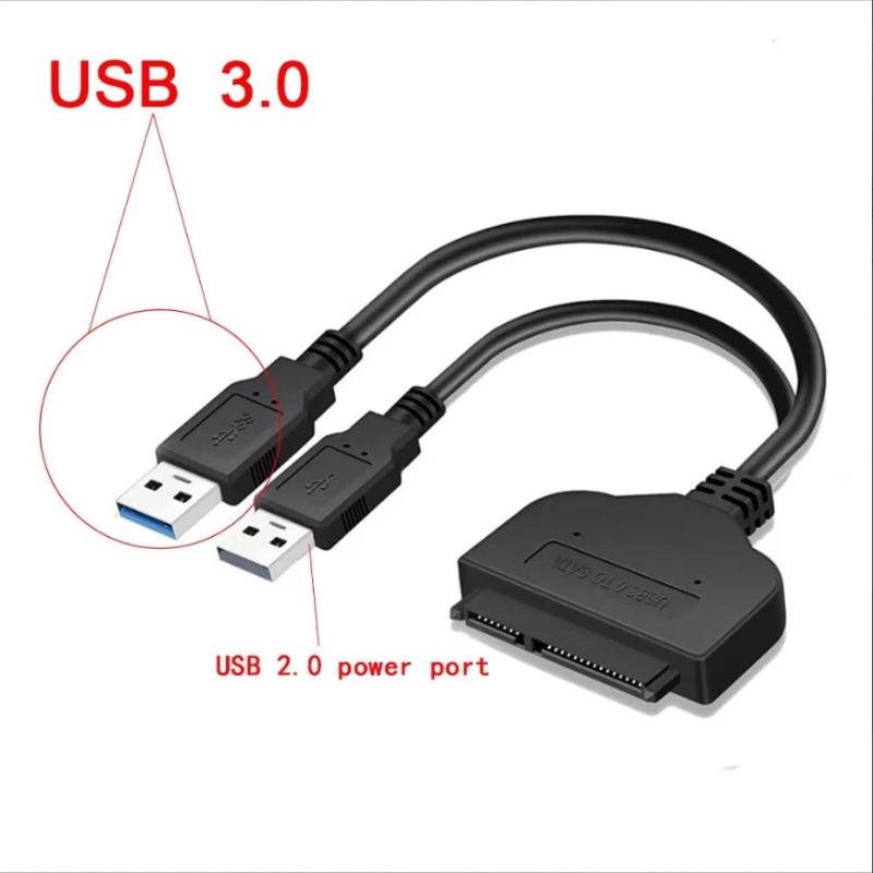 1Pcs Sata To Usb 3.0/2.0 Hard Driver Adapter Support 2.5 Inches External Ssd Hdd Hard Drive 22 Pin Sata Iii Cable Sata Usb Cable