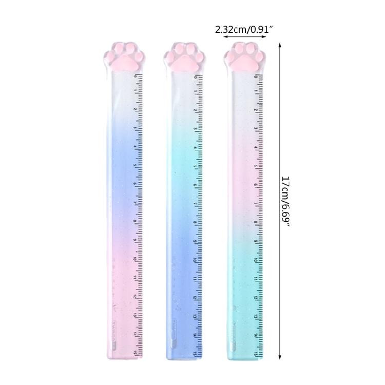 Plastic Straight Ruler Measuring Range 0-15cm for DIY Scrapbooking Drafting