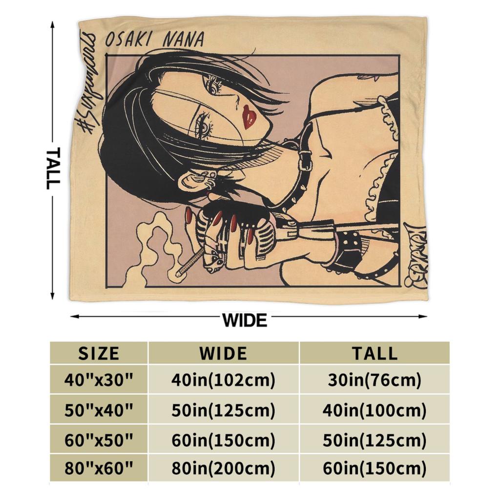 Warm Blanket Travel Nana Osaki Manga Panel collage Throw Blanket  Flannel Bedspread For Couch Chair Fluffy Sofa Bed Cover