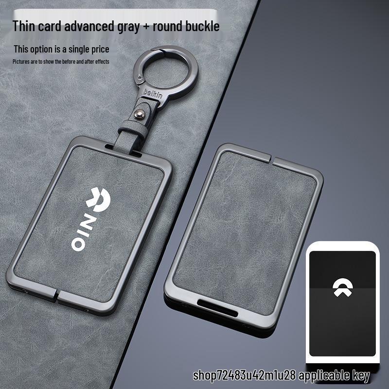 NIO Car Key Case: Compatible with ES6, ES8, EC6, EC7, ET5, ET7, ES7 Models. Stylish and Durable Buckle Design for Men.