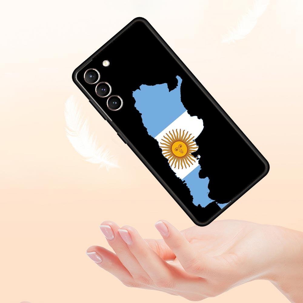 Argentina Flag Soccer 10 Soft Phone Case For Samsung Galaxy S23 S23 S22 S21 S20 FE Ultra 5G S10 S10E S9 S8 Plus 20 Cover Bumper