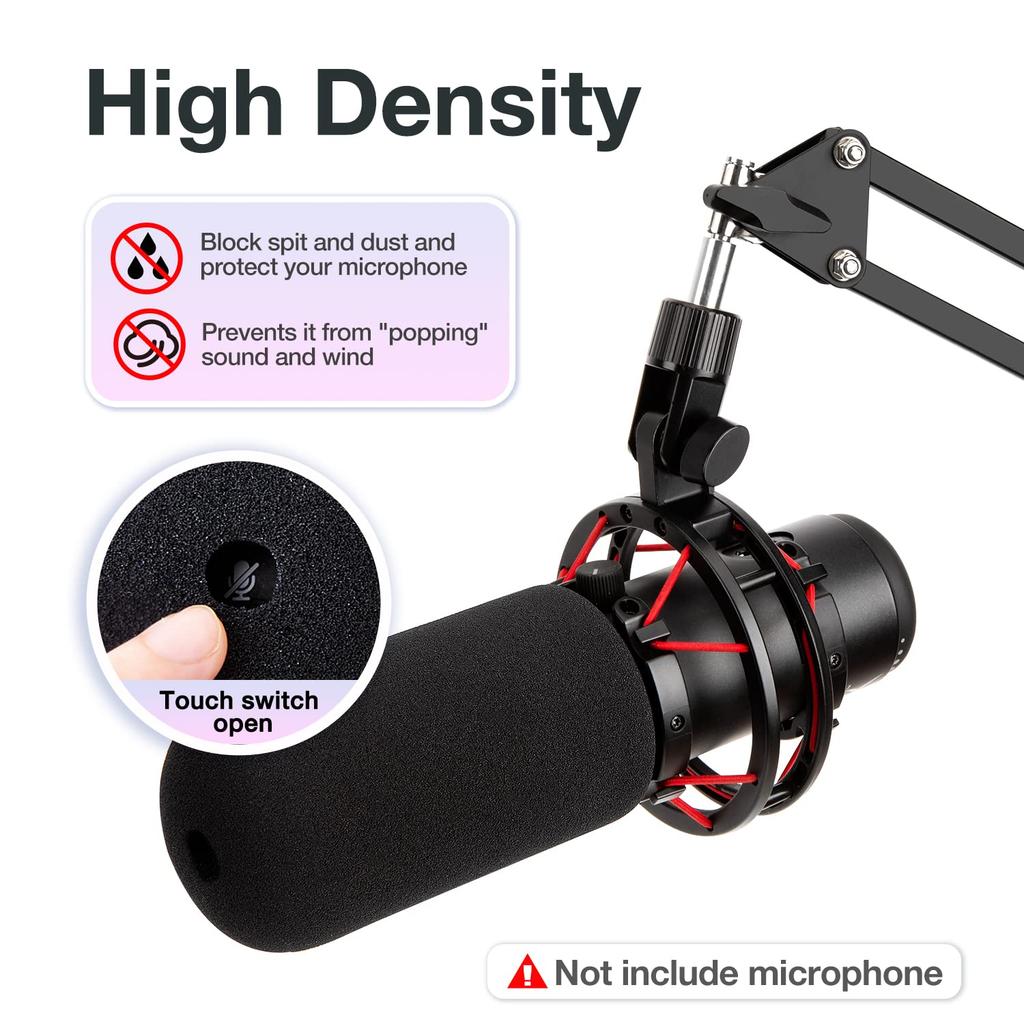 HyperX QuadCast Pop Filter Wind Screen Foam Microphone Noise Reduction Sound Quality Improvement