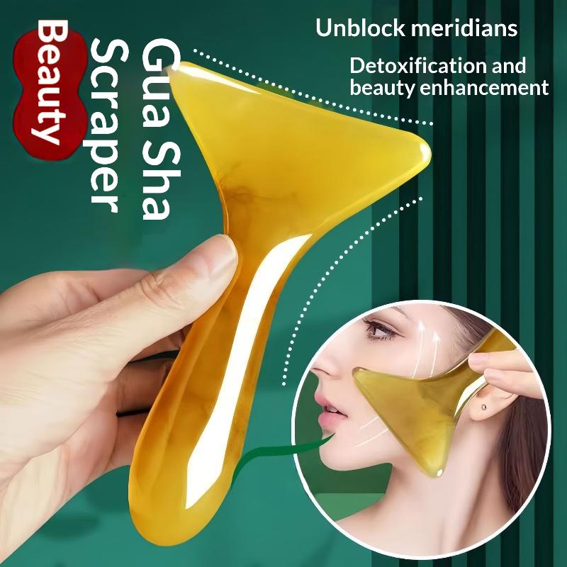 1Pc Curved Massage Scraper Professional Gua Sha Tool for Face, Neck & Shoulders